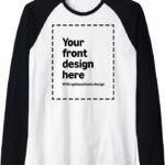 Custom Raglan Baseball T-Shirt – Personalized Front & Back Print with Photo, Logo or Text 10-Item Bundle