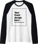 Custom Raglan Baseball T-Shirt – Personalized Front & Back Print with Photo, Logo or Text 10-Item Bundle